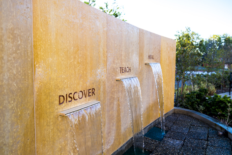 healing fountain, uc irvine medical center in orange california