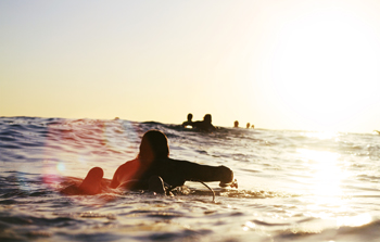 surfing california